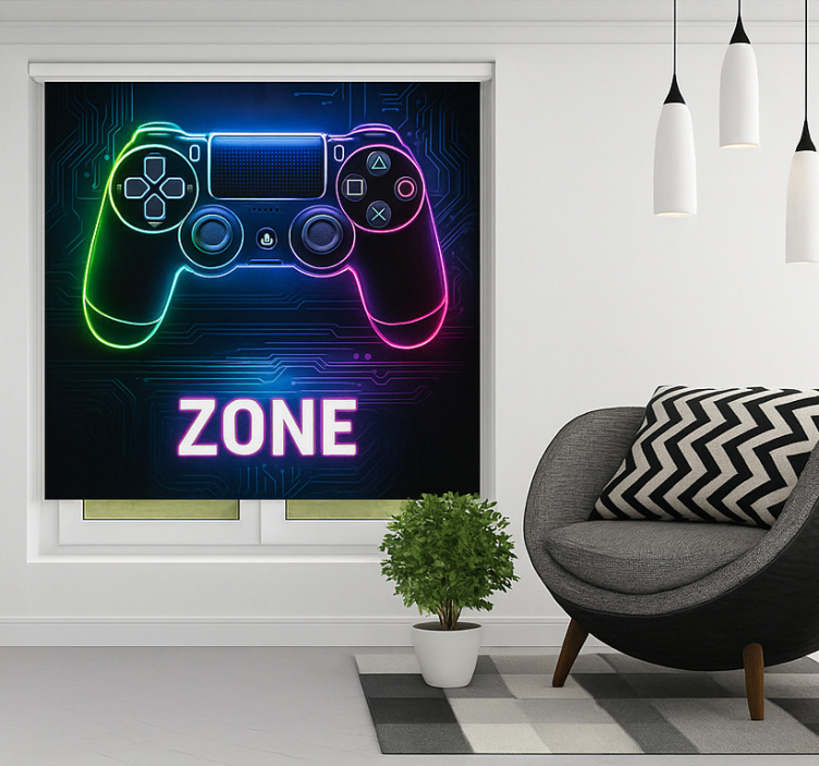 Game console zone  gamer roller blind - TenStickers