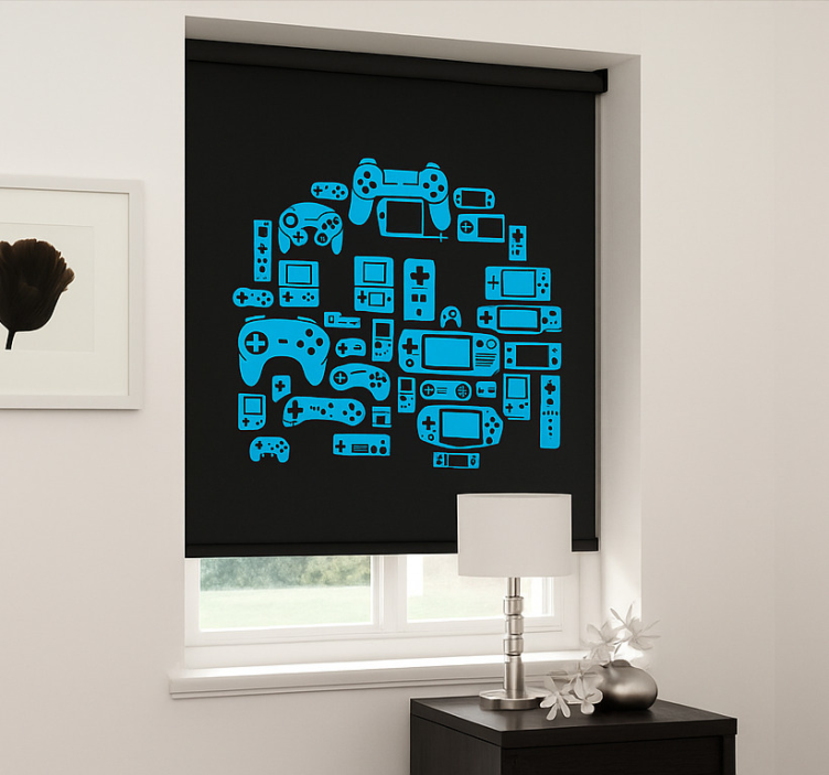 Gaming controller bot gamer roller blind - TenStickers