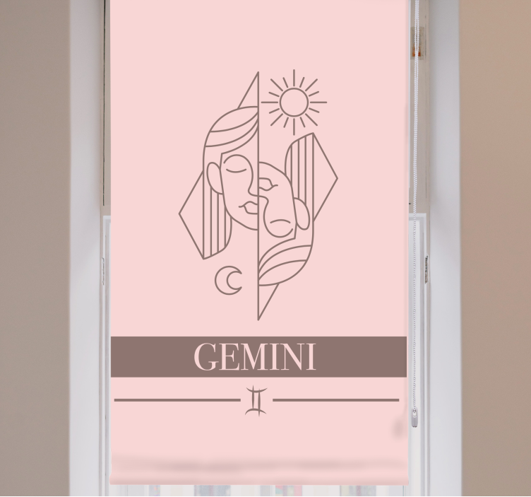 Gemini Zodiac Design text blind - TenStickers