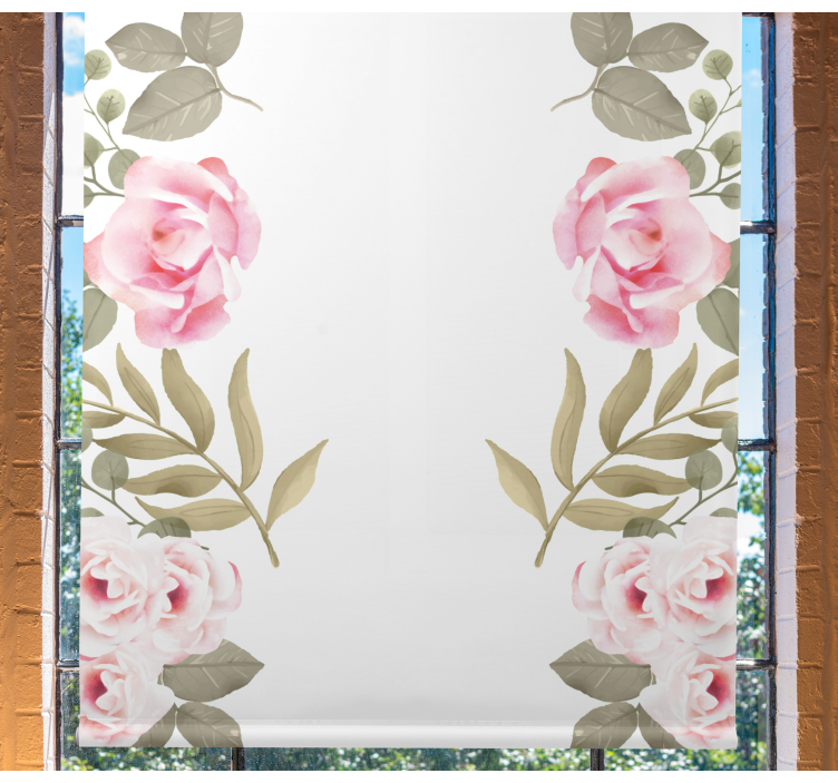 Gentle Blush Roses blind flowers and plants - TenStickers