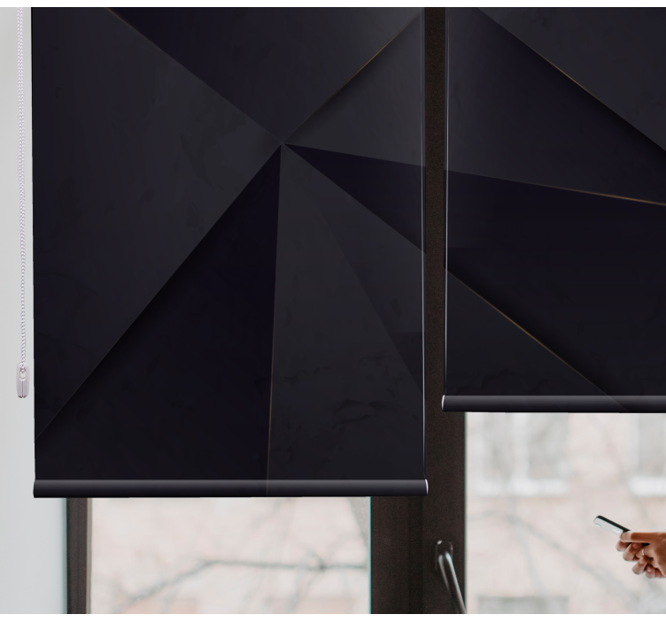 Geometric Black Motifs pattern roller blind - TenStickers