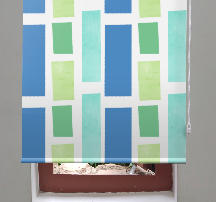 Geometric block pattern pattern roller blind - TenStickers