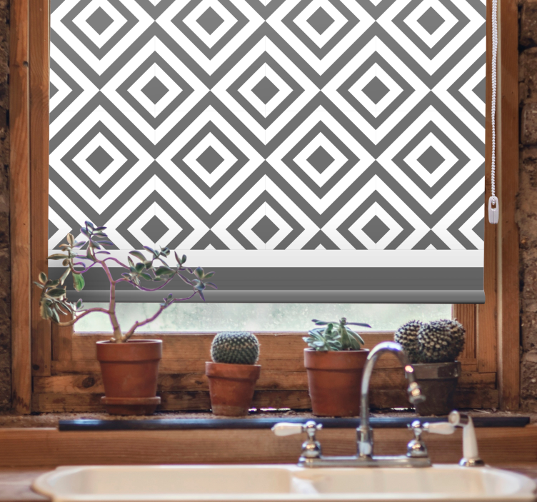Geometric Diamond Theme modern blind - TenStickers