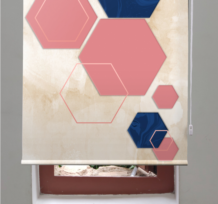 Geometric Hexagon Pattern modern blind - TenStickers