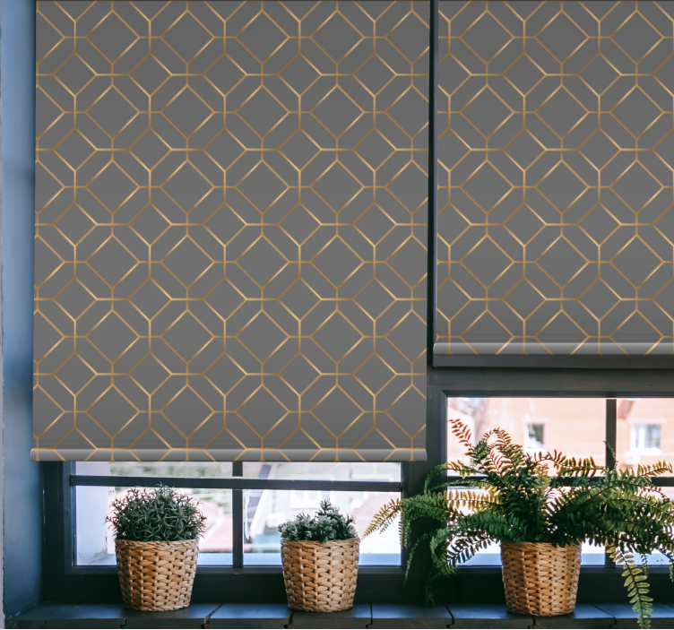 Geometric Patterned Design pattern roller blind - TenStickers