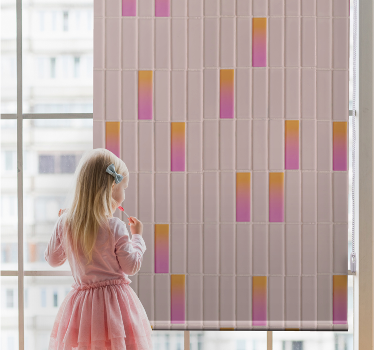 Gradient pink pattern pattern roller blind - TenStickers