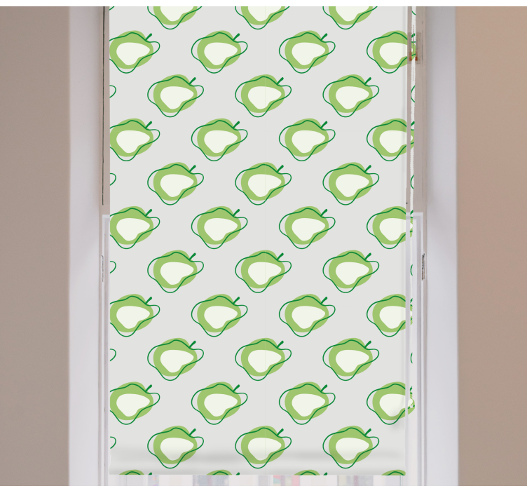 Green modern apples fruit and vegetable kitchen blind - TenStickers