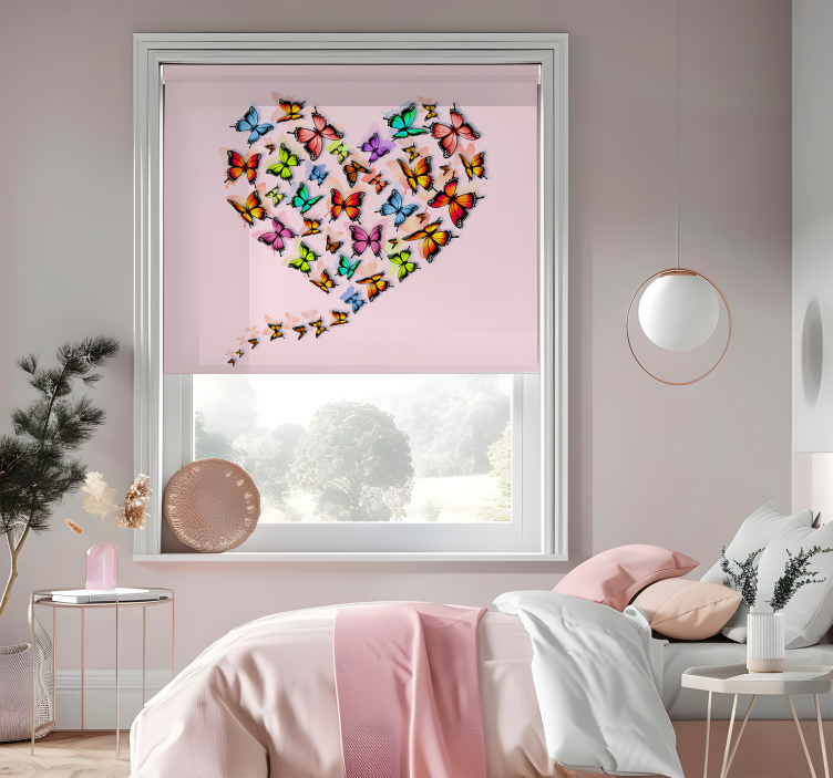 Heart design Butterflies blind - TenStickers