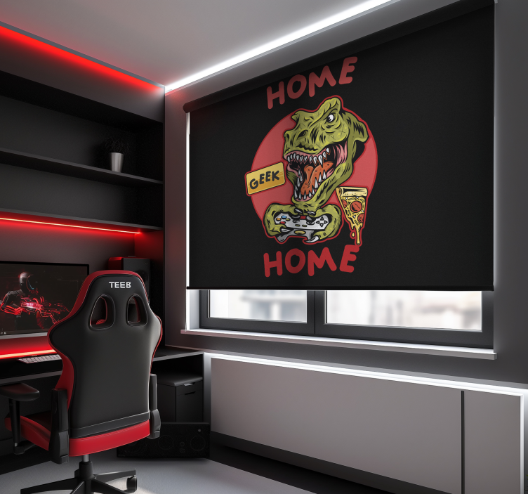 Home geek home gamer roller blind - TenStickers