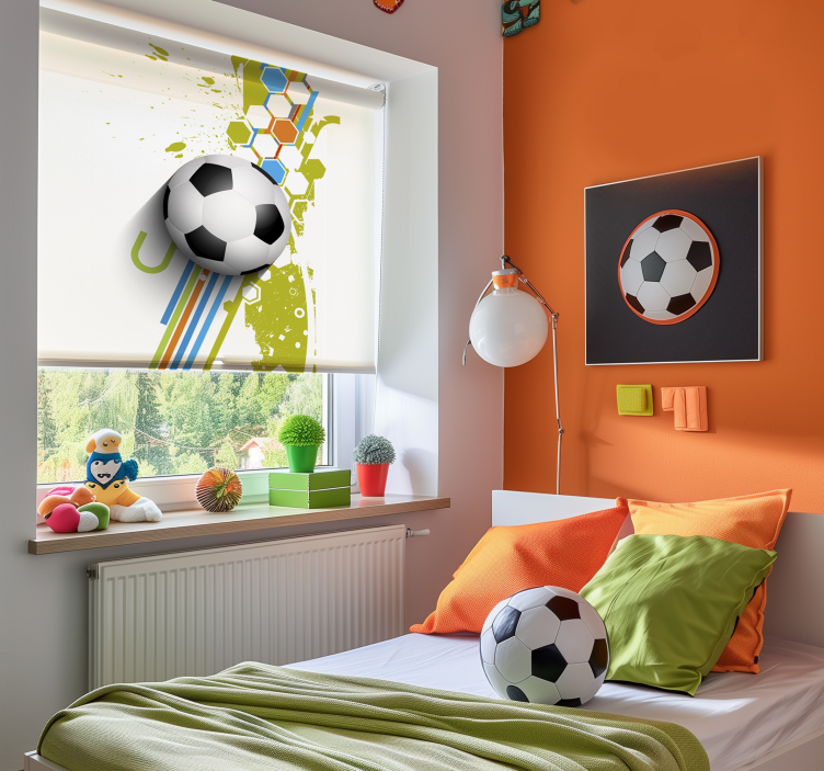 In action football roller blind - TenStickers