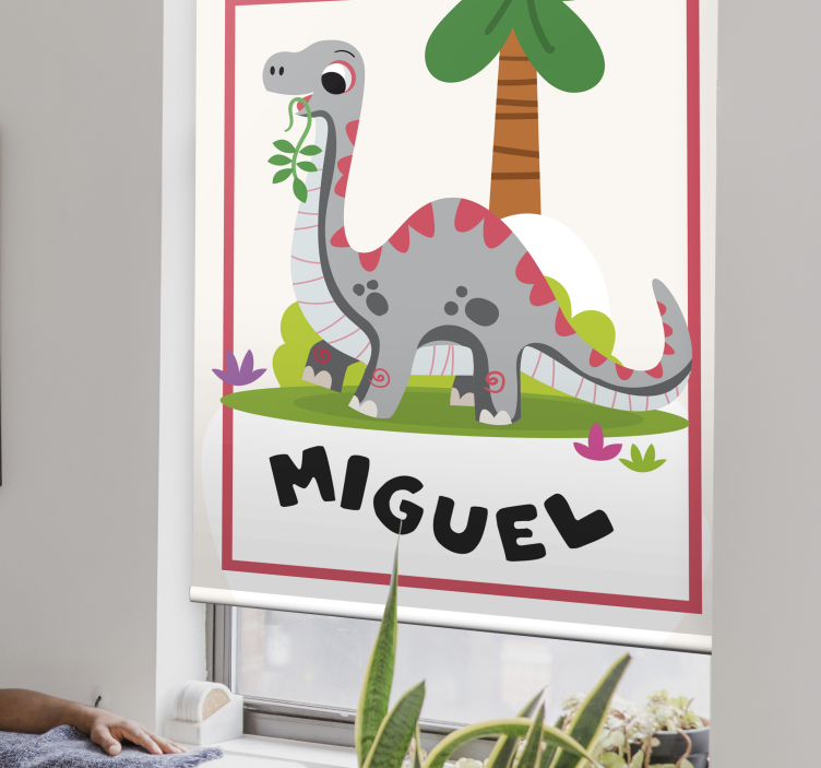 Langer hals with name dinosaur blind - TenStickers
