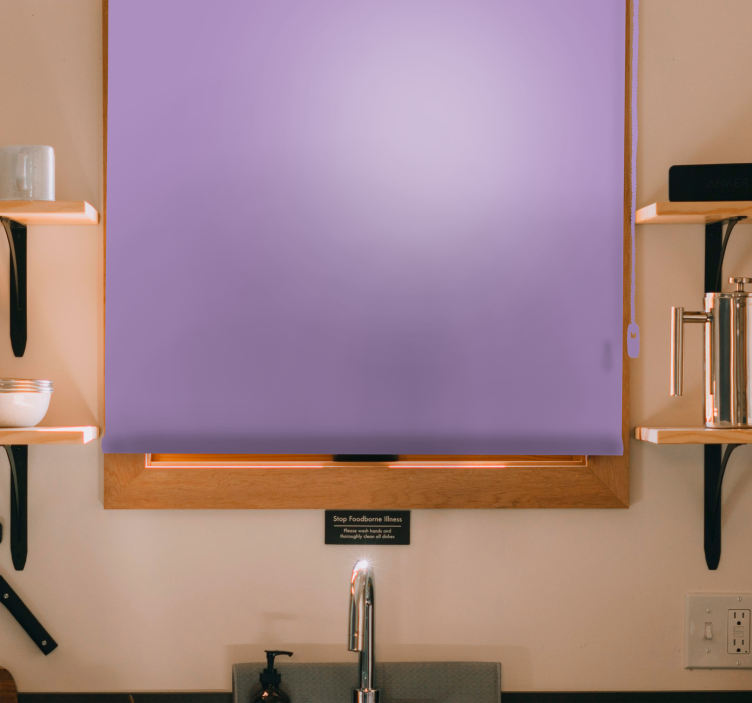 Lilac violet plain color elegant kitchen blind - TenStickers