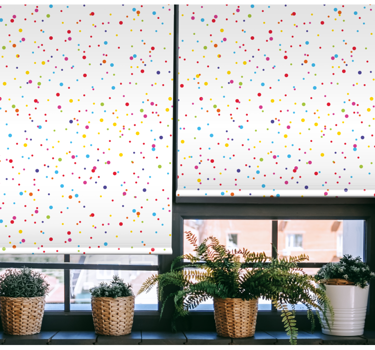 Colorful little dots kids roller blind - TenStickers