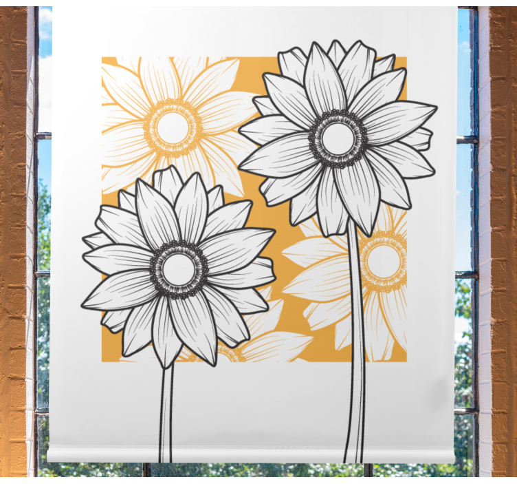 Lush Flower Pattern blind flowers and plants - TenStickers