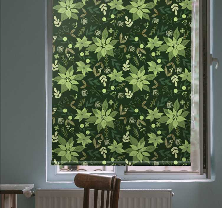 Lush Green Flora blind flowers and plants - TenStickers