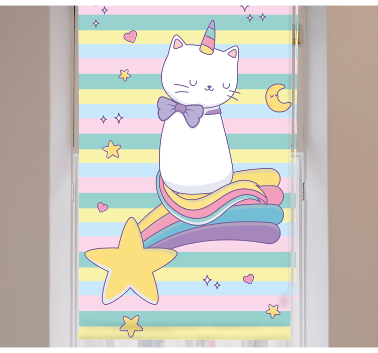 Magical cat unicorn blind children - TenStickers