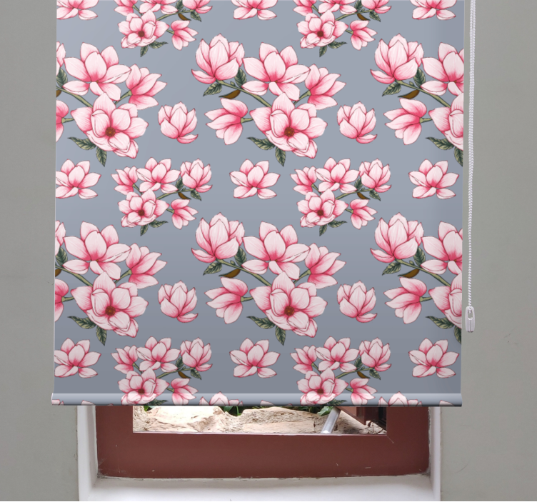 Magnolia Blossom Pattern blind flowers and plants - TenStickers