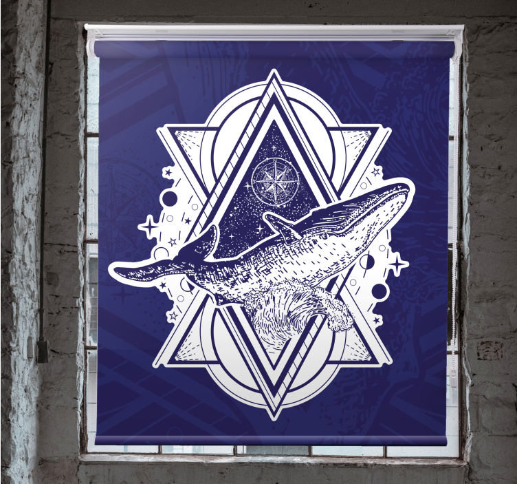 Massive whale silhouette animals blind - TenStickers