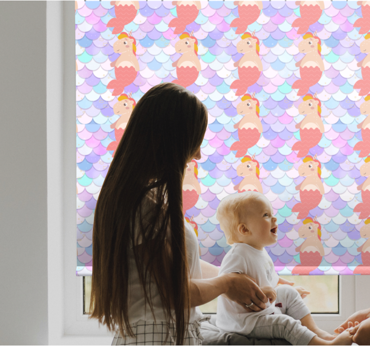 Unicorn mermaid pattern blind children - TenStickers