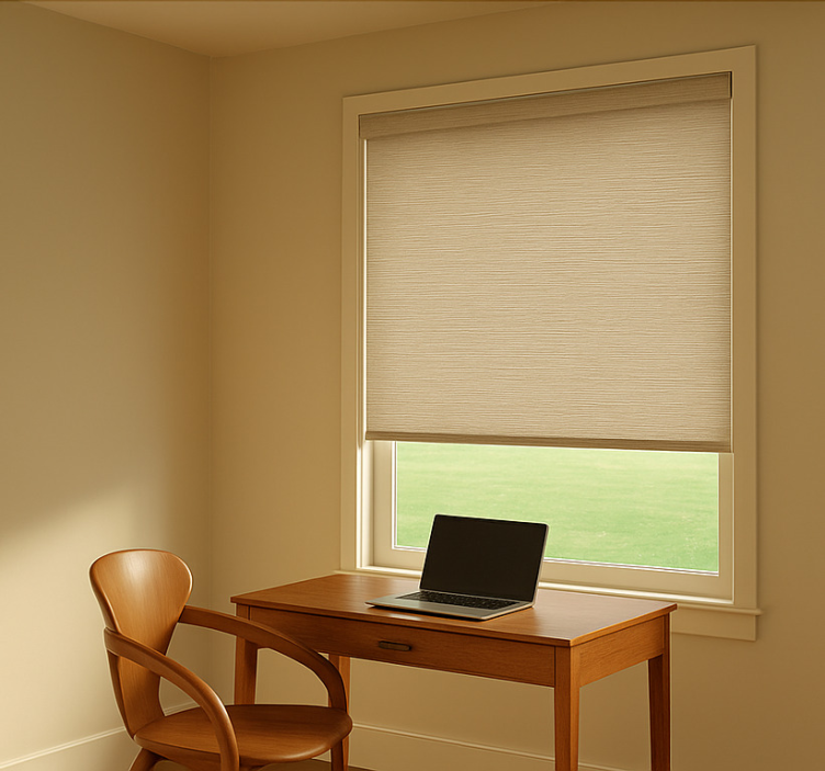 Modern beige roller blind office - TenStickers