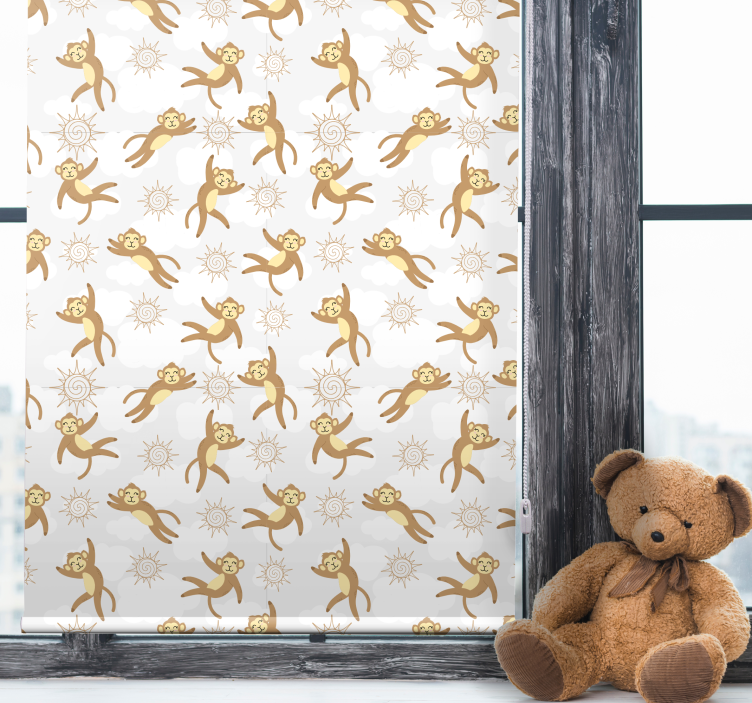 Monkey Sun Pattern animals blind - TenStickers