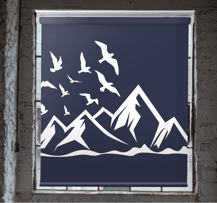 Mounains with Birds blind - TenStickers