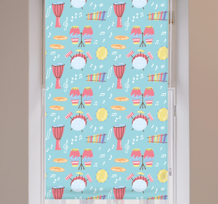 Musical instrument patterns blind original - TenStickers