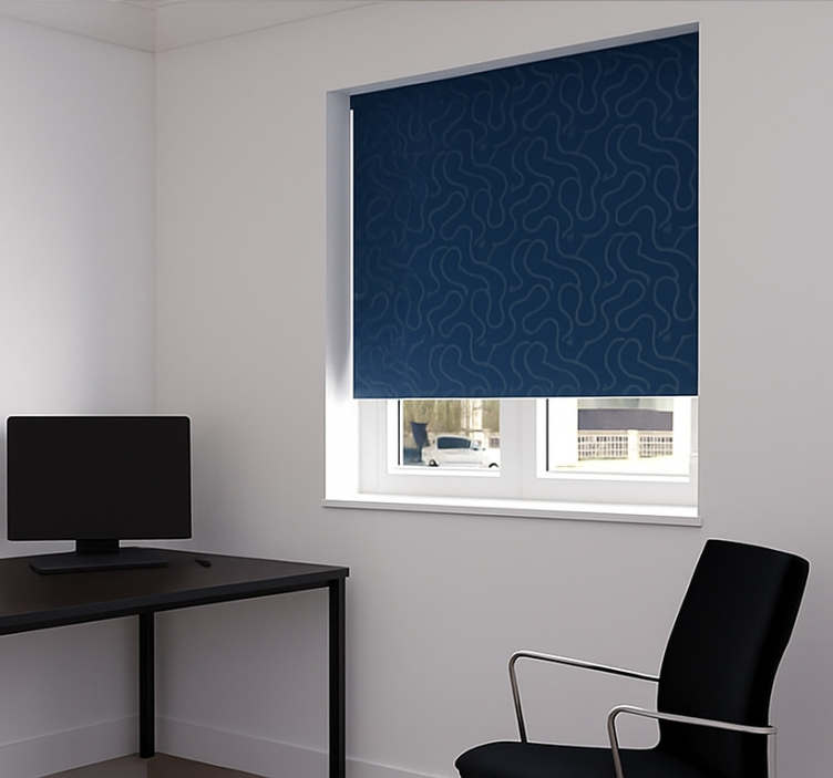 Night sky blue roller blind office - TenStickers