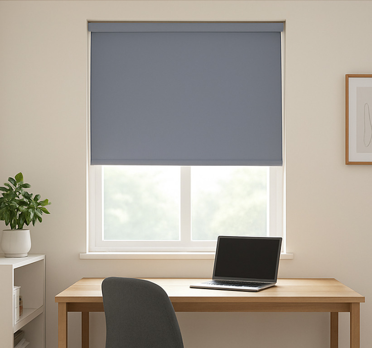 Normal grey roller blind office - TenStickers