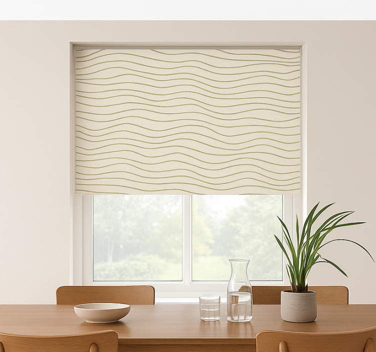 Off-white neutral tone  dining room roller blind - TenStickers