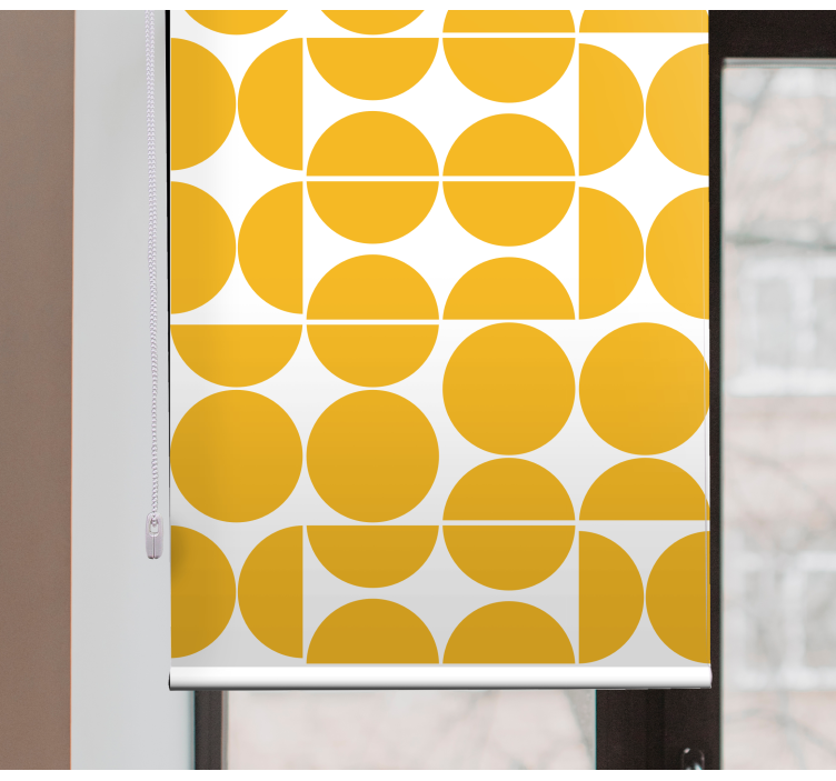 Overlapping Yellow Cercles modern blind - TenStickers