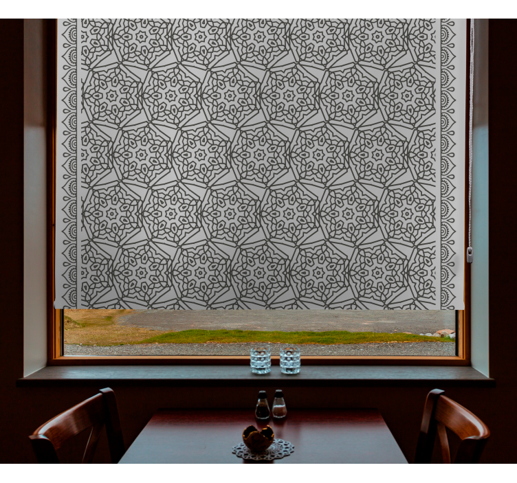 Pattern roller blind intricate geometric design - TenStickers
