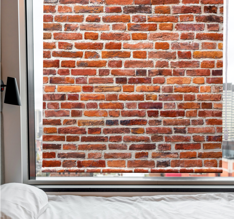 Pattern roller blind rustic brick design - TenStickers