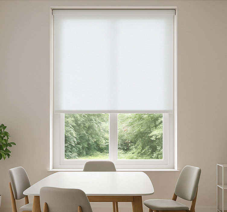 Pearly white semi-translucent  dining room blind - TenStickers