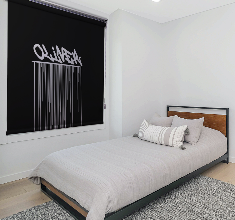 Personalized graffiti printed window shade - TenStickers