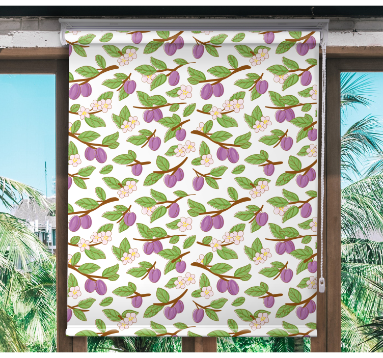 Plum Blossom Pattern blind fruit and vegetables - TenStickers