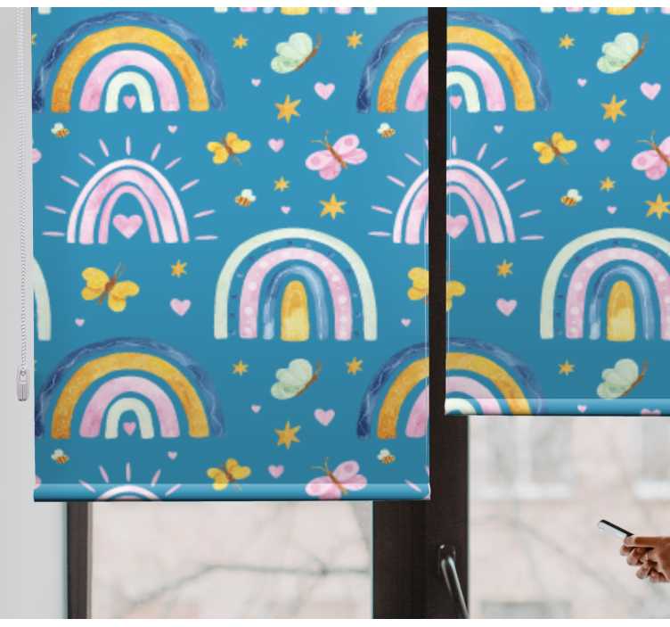 Rainbow butterflies design blind children - TenStickers