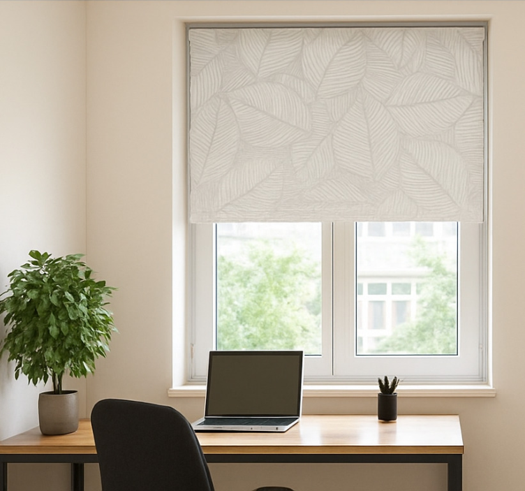 Roller blind office leafy canopy - TenStickers