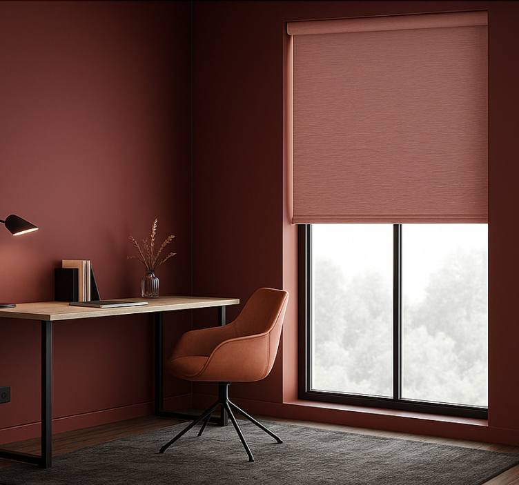 Roller blind office modern dusty rose - TenStickers
