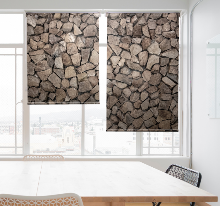 Rustic style 3D stones blind - TenStickers