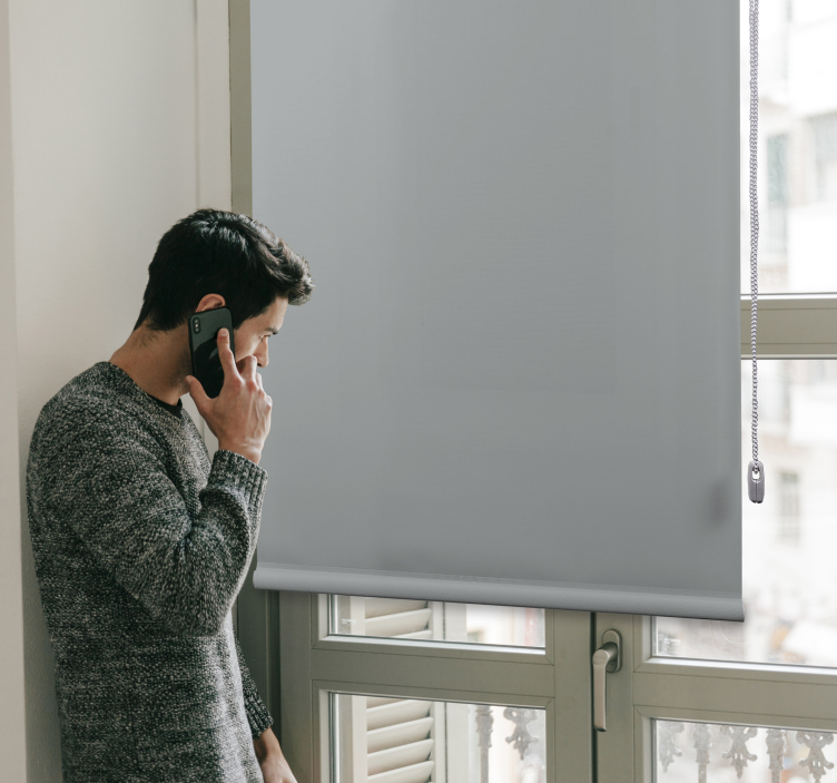 Sleek Gray Roller blackout roller blind - TenStickers