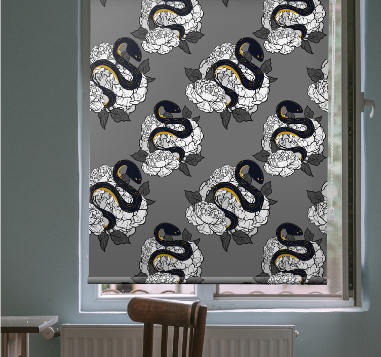 Snake and flower pattern animals blind - TenStickers