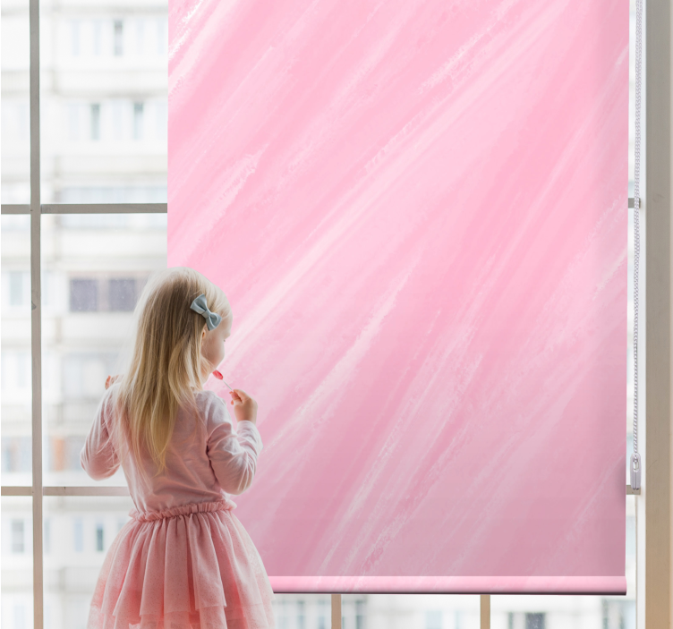 Soft pink stripes pattern roller blind - TenStickers