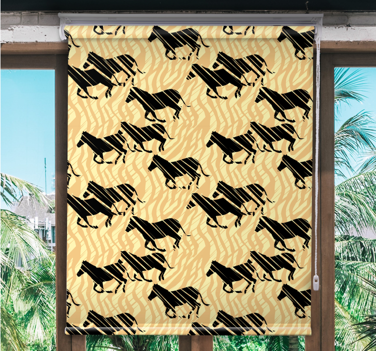Stylized Horse Pattern animals blind - TenStickers
