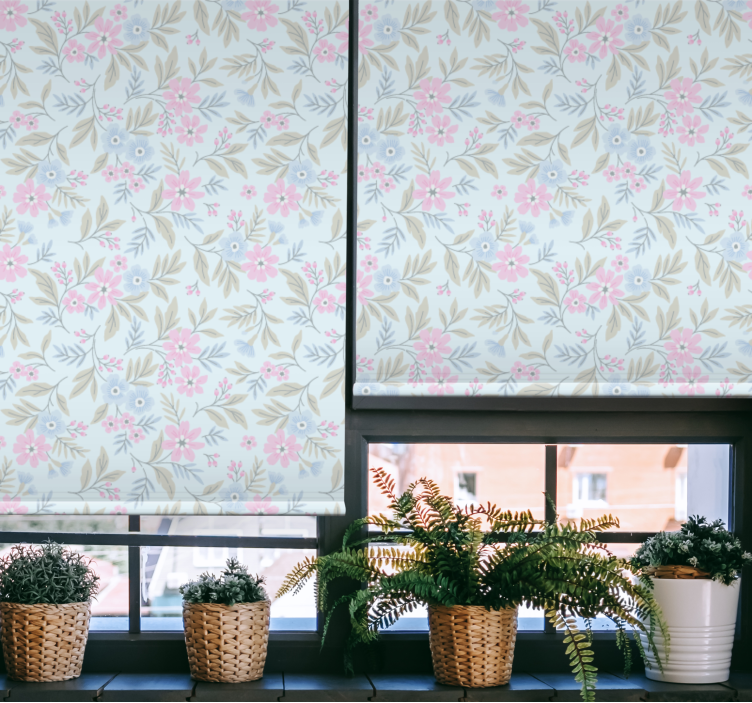 Subtle Botanical Motif blind flowers and plants - TenStickers