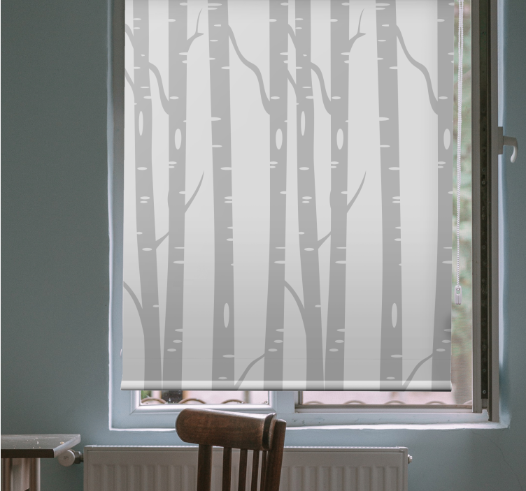 Tall birches forest scandinavian Tree blind - TenStickers