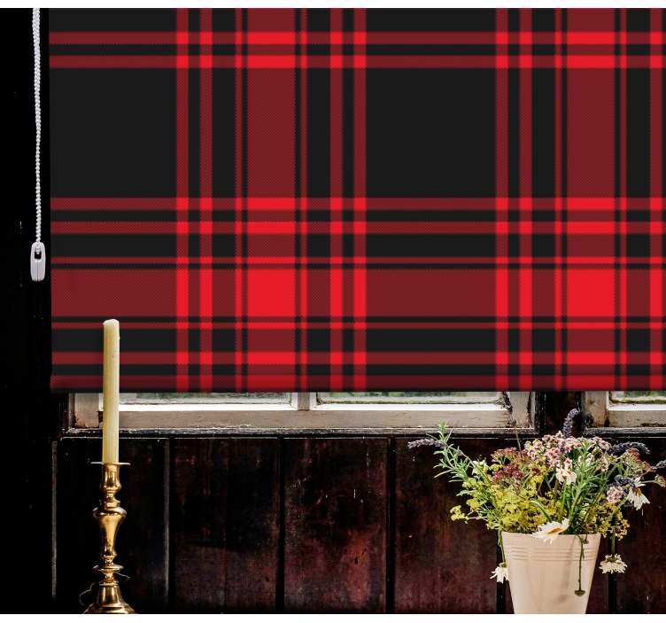 Tartan pattern pattern roller blind - TenStickers