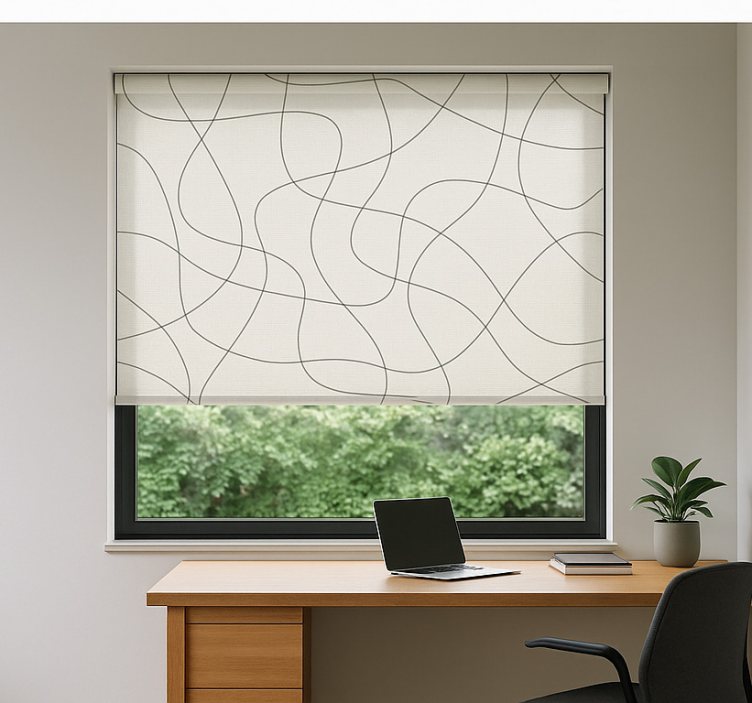 Trendy light see through roller blind office - TenStickers