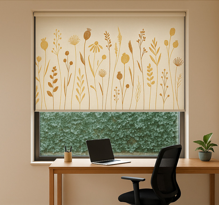 Trendy must have beige roller blind office - TenStickers