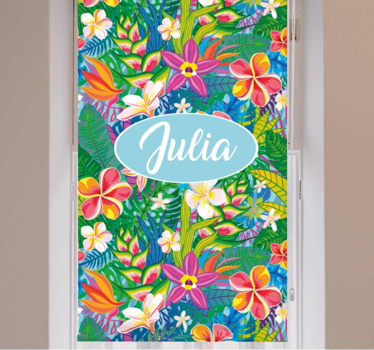 Tropical Floral Arrangement blind flowers and plants - TenStickers